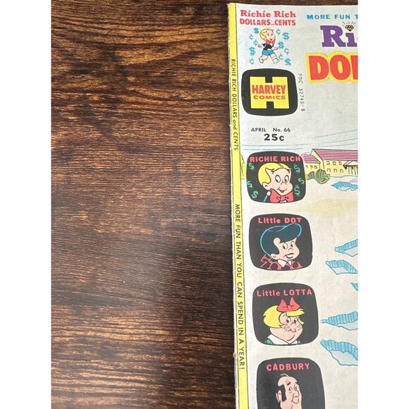 Richie Rich Dollars & Cents #66 April 1974 Comic Harvey Comics Bagged Boarded - Picture 5 of 5